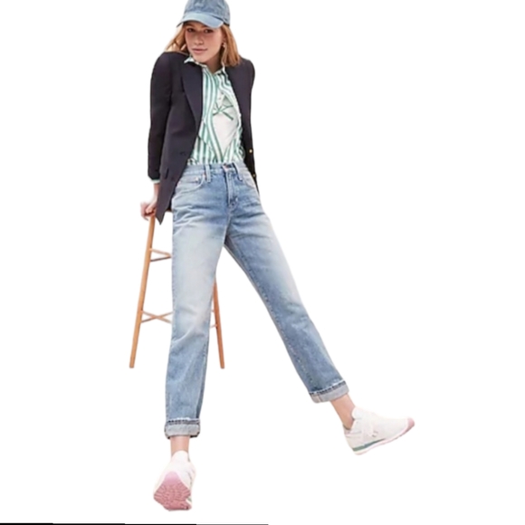 J.Crew Slouchy Boyfriend Jeans 100% Cotton Simsberry Wash Mid-Rise Sz 29 - Picture 9 of 16